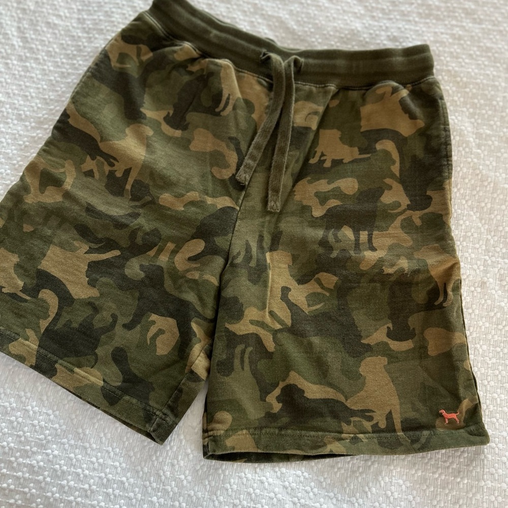 The Black Dog Green Camo Athletic Shorts